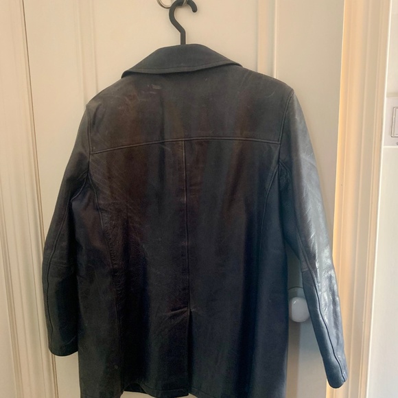 Roots vintage leather jacket blue/gray large made in Canada - Picture 3 of 5